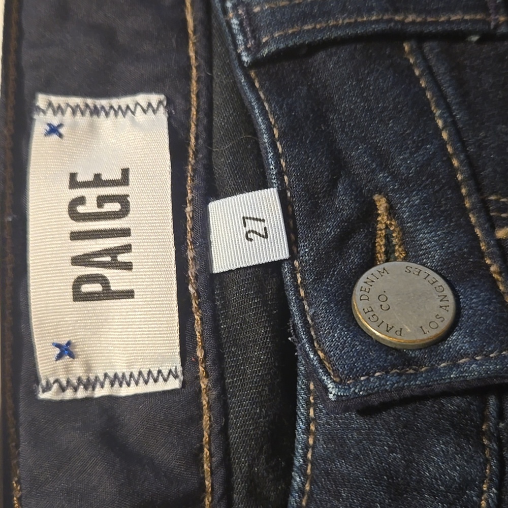 PAIGE Women's Deep Indigo Skinny Jeans - Picture 2 of 8